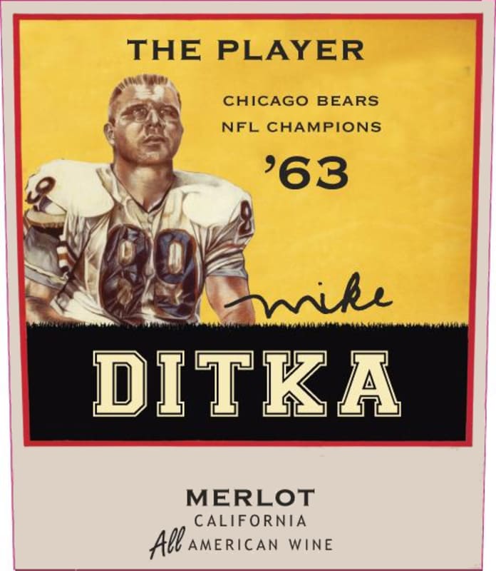 Mike Ditka The Player Merlot 2011 Front Label
