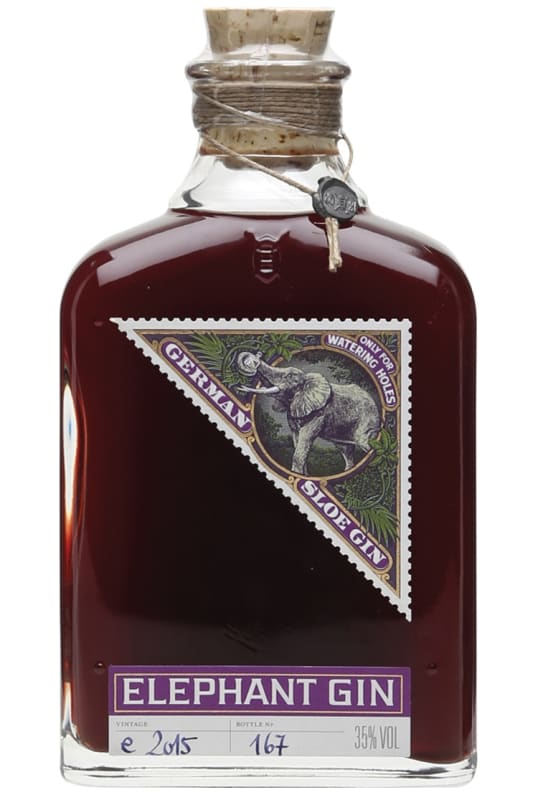 Elephant Gin Sloe Gin Front Bottle Shot