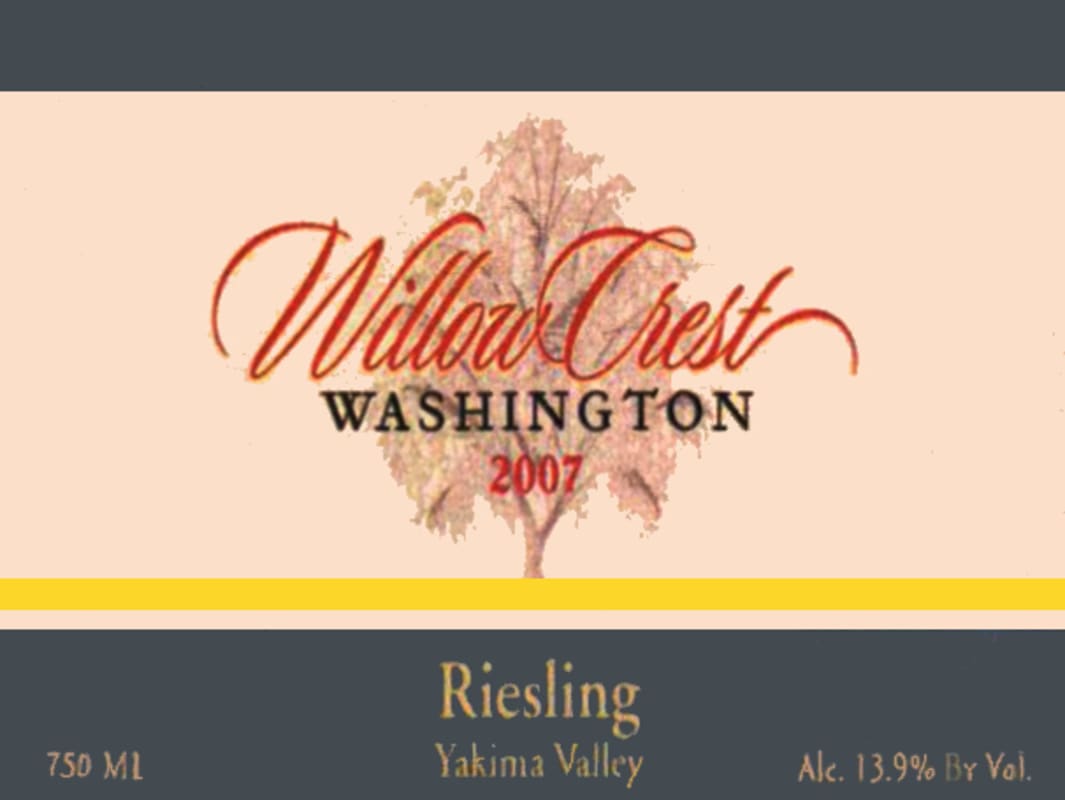 Willow Crest Riesling 2007 Front Label