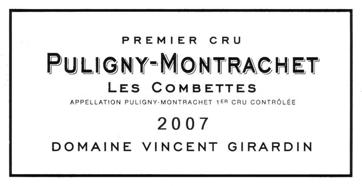 Vincent Girardin Puligny-Montrachet Les Combettes Premier Cru 2007 Front Label