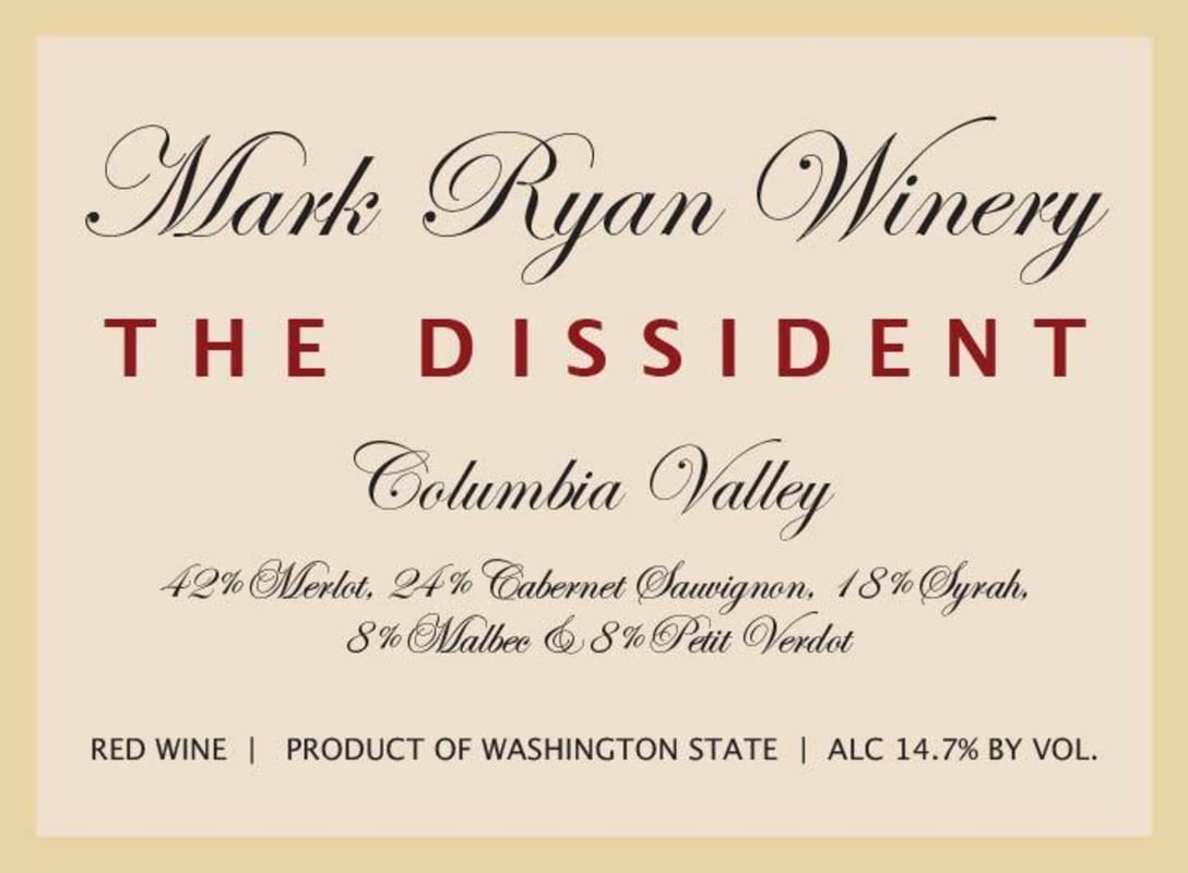 Mark Ryan The Dissident 2015 Front Label