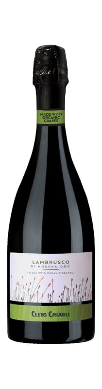 Cleto Chiarli Organic Lambrusco di Modena Front Bottle Shot