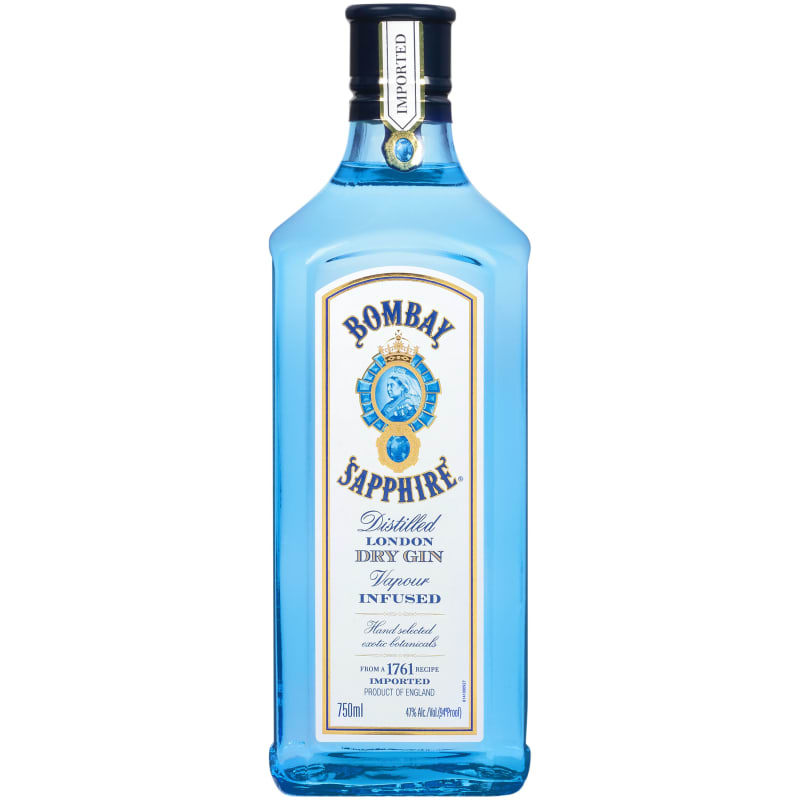 Bombay Sapphire Gin Front Bottle Shot