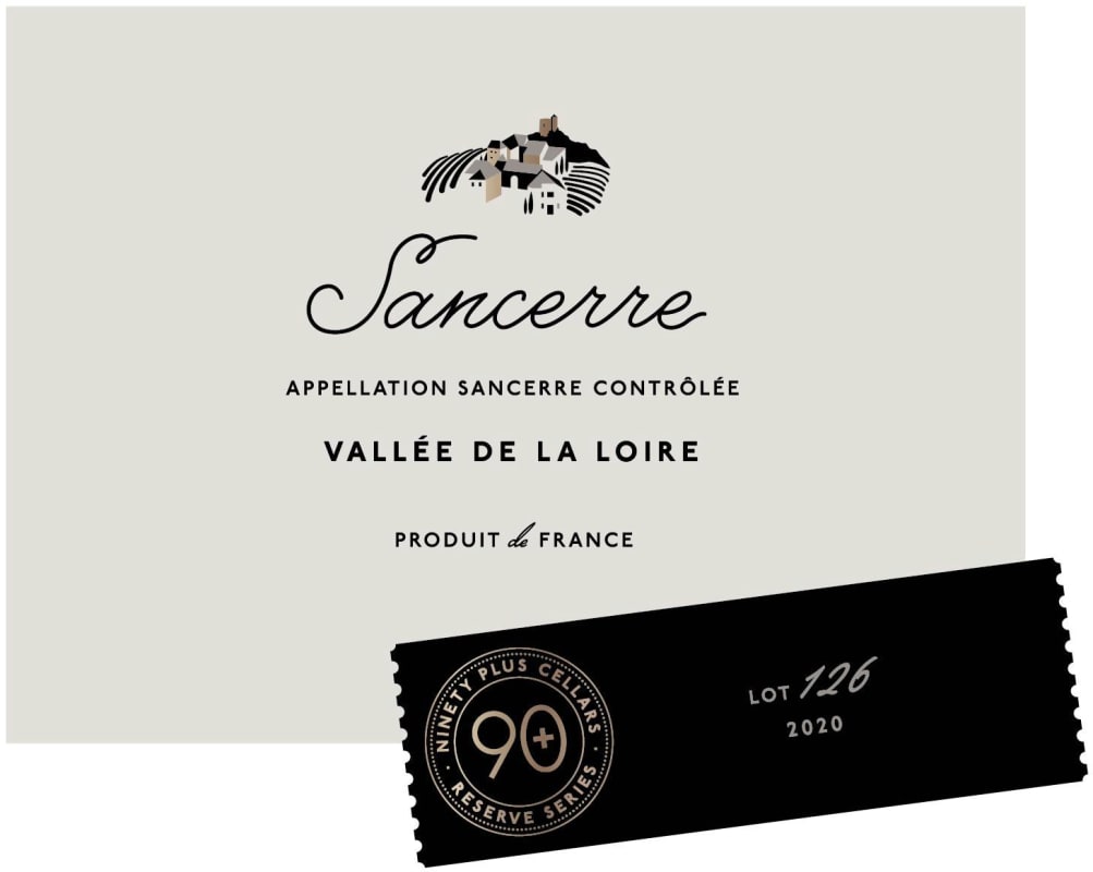 Ninety Plus Cellars Sancerre Lot 126 Reserve 2020 Front Label