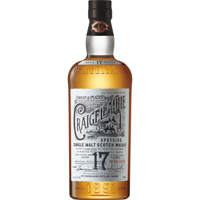 Craigellachie 17 Year Single Malt Scotch Whisky Front Bottle Shot