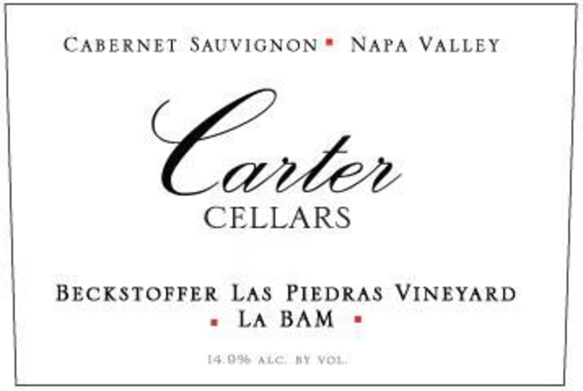 Carter Cellars Cabernet Sauvignon Beckstoffer Las Piedras Vineyard La Bam 2016 Front Label