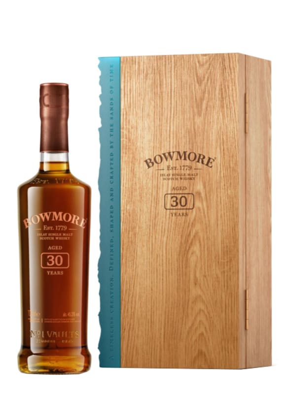 Bowmore 30 Year Single Malt Scotch Whisky with Gift Box Front Bottle Shot