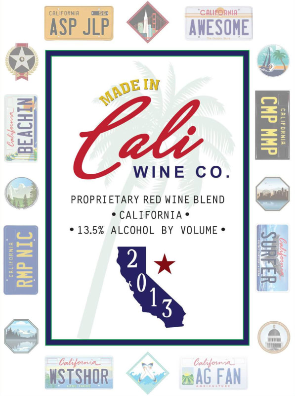 Made In Cali Wine Co. Proprietary Red Wine Blend 2013 Front Label