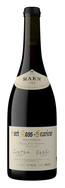 RAEN Sea Field Vineyard Pinot Noir 2022 Front Bottle Shot