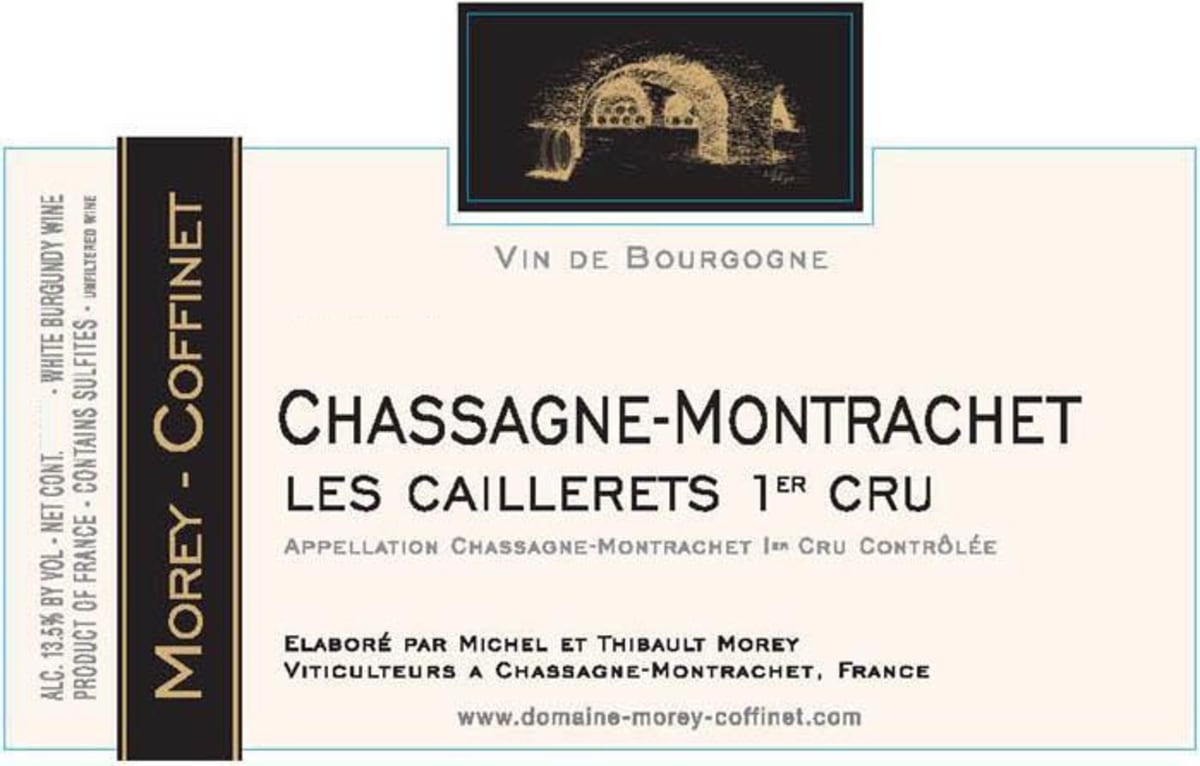 Morey-Coffinet Chassagne-Montrachet Les Cailleret Premier Cru (375ML half-bottle) 2020 Front Label