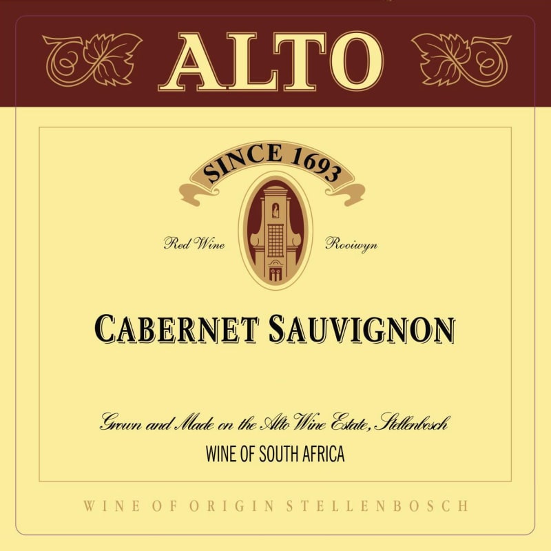 Alto Wine Estate Cabernet Sauvignon 2012 Front Label