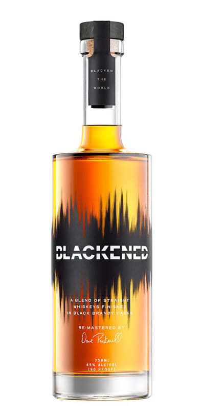 Blackened American Whiskey Front Bottle Shot
