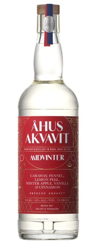 Ahus Akvavit MidVinter Front Bottle Shot