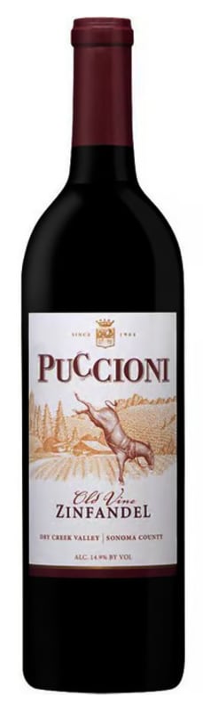 Puccioni Vineyards Old Vine Zinfandel 2021 Front Bottle Shot