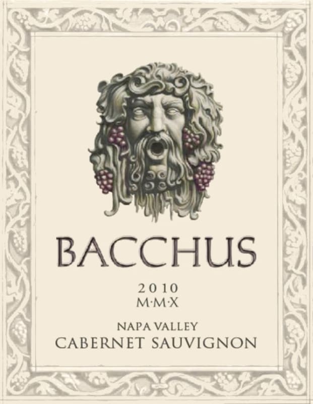 Bacchus Cabernet Sauvignon 2010 Front Label