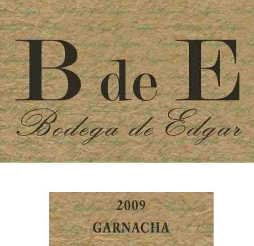 Bodega de Edgar Garnacha 2009 Front Label