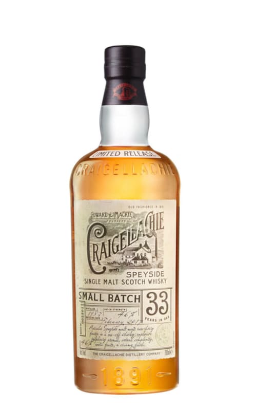 Craigellachie 33 Year Single Malt Scotch Whisky Front Bottle Shot