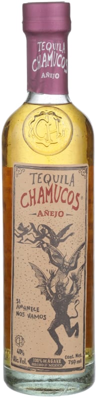 Chamucos Anejo Tequila Front Bottle Shot