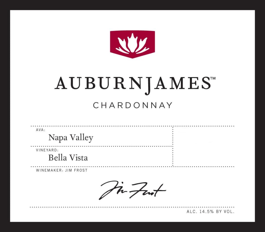 AuburnJames Winery Bella Vista Vineyard Chardonnay 2010 Front Label