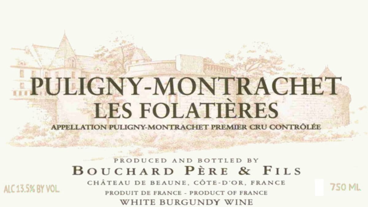 Bouchard Pere & Fils Puligny-Montrachet Les Folatieres 2003 Front Label