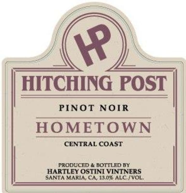 Hitching Post Hometown Pinot Noir (375ML half-bottle) 2022 Front Label