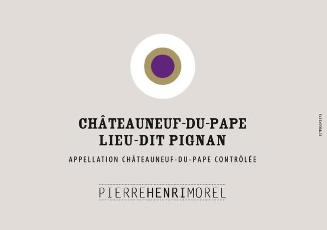 Pierre Henri Morel Chateauneuf-du-Pape Lieu-Dit Pignan 2014 Front Label
