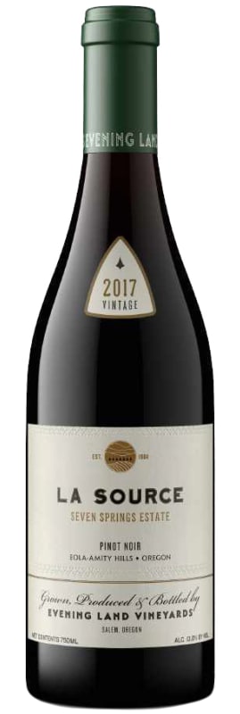 Evening Land Seven Springs Vineyard La Source Pinot Noir 2017 Front Bottle Shot