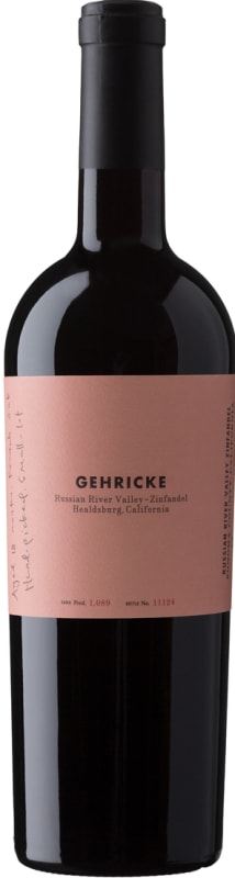 Gehricke Zinfandel 2016 Front Bottle Shot