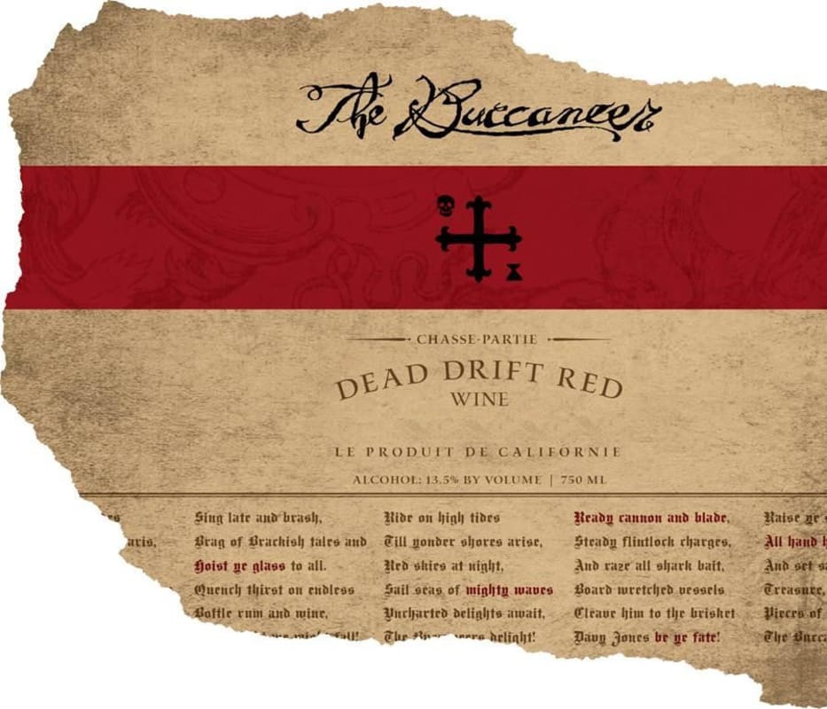 The Buccaneer Dead Drift Red 2015 Front Label