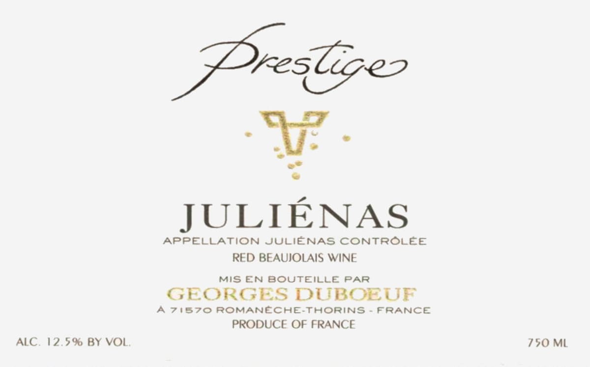 Duboeuf Julienas Prestige 2003 Front Label