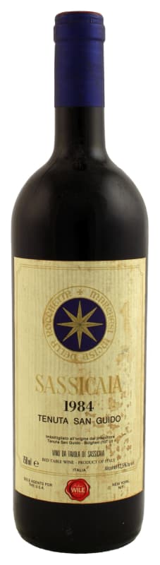 Tenuta San Guido Sassicaia 1984 Front Bottle Shot