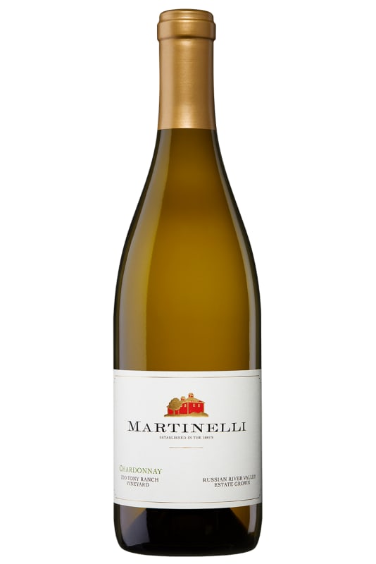 Martinelli Zio Tony Ranch Chardonnay 2022 Front Bottle Shot