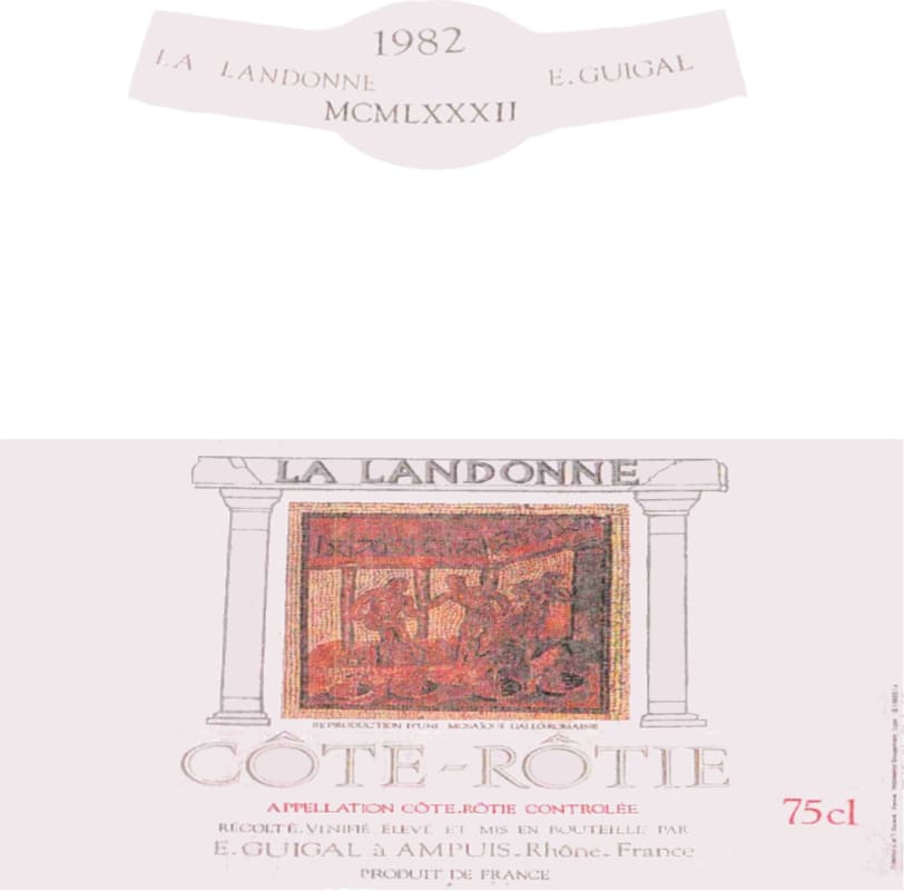E. Guigal Cote-Rotie La Landonne 1982 Front Label