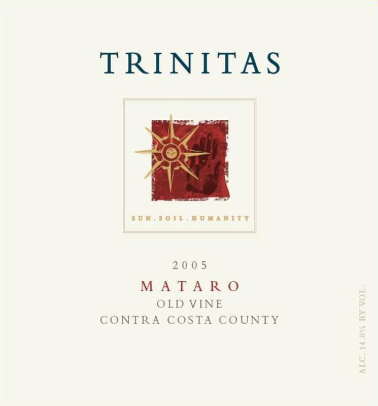 Trinitas Old Vine Mataro 2005 Front Label