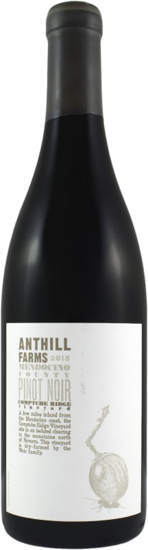 Anthill Farms Comptche Ridge Vineyard Pinot Noir 2015 Front Bottle Shot