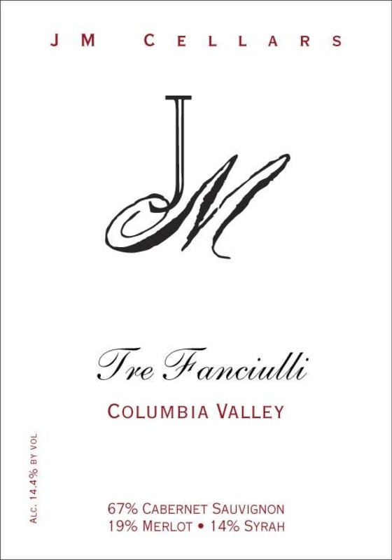 JM Cellars Tre Fanciulli Red 2008 Front Label