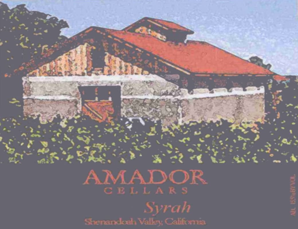 Amador Cellars Syrah 2013 Front Label