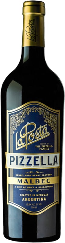 La Posta Pizzella Family Vineyard Malbec 2016 Front Bottle Shot