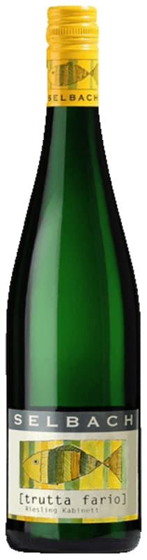 Selbach Mosel Trutta Fario Riesling Kabinett (Fish Label) 2022 Front Bottle Shot