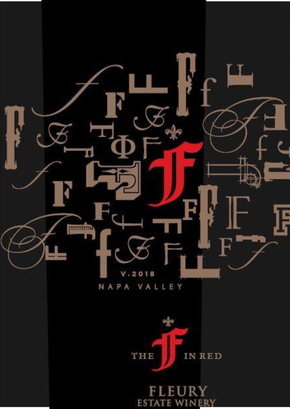 Fleury Estate Winery The F in Red 2018 Front Label