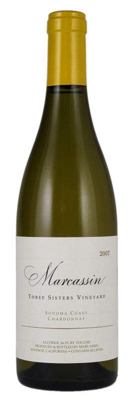 Marcassin Three Sisters Vineyard Chardonnay 2007 Front Bottle Shot