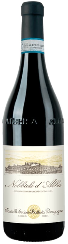 Serio & Battista Borgogno Nebbiolo d'Alba 2023 Front Bottle Shot