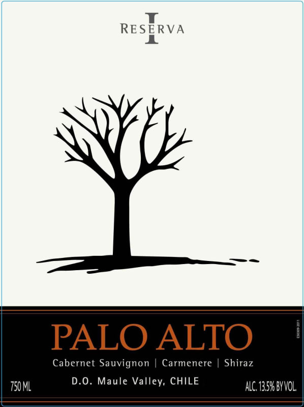 Bodega Palo Alto I Red Blend Reserva 2016 Front Label