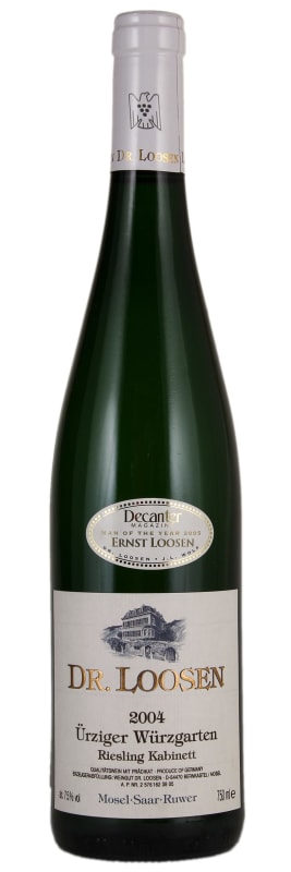 Dr. Loosen Urziger Wurzgarten Riesling Kabinett 2004 Front Bottle Shot