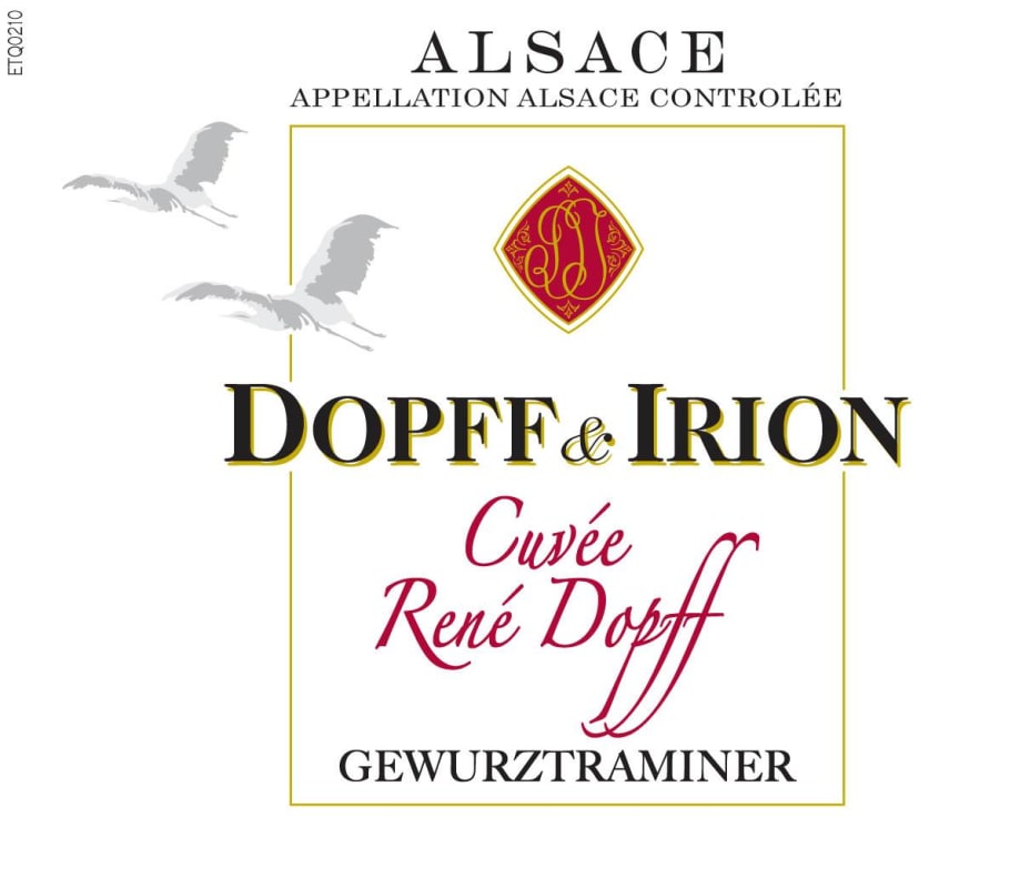 Dopff & Irion Cuvee Rene Gewurztraminer 2012 Front Label