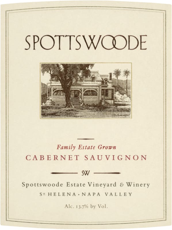 Spottswoode Cabernet Sauvignon (1.5 Liter Magnum) 2018 Front Label