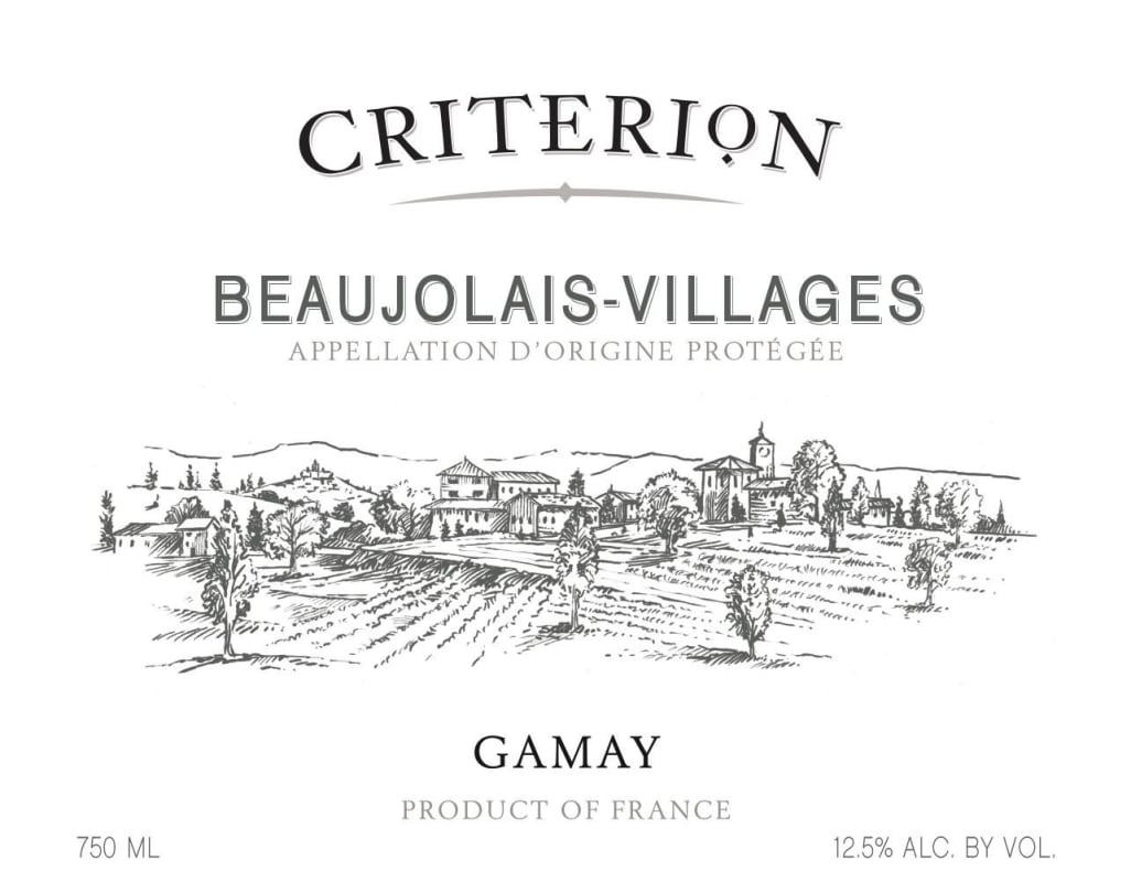 Criterion Beaujolais Villages Gamay 2018 Front Label