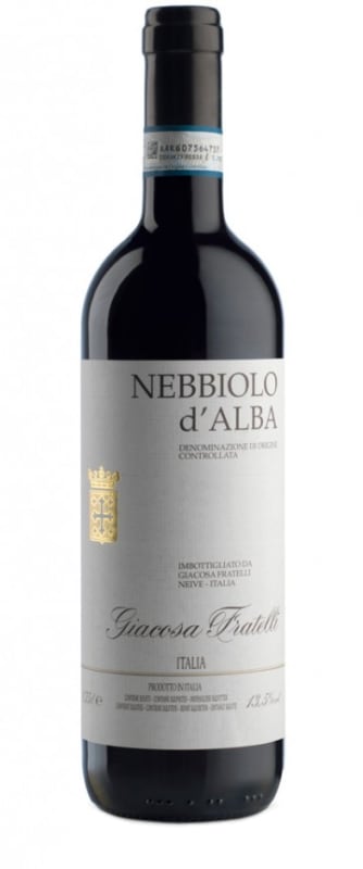Giacosa Fratelli Nebbiolo d'Alba 2020 Front Bottle Shot