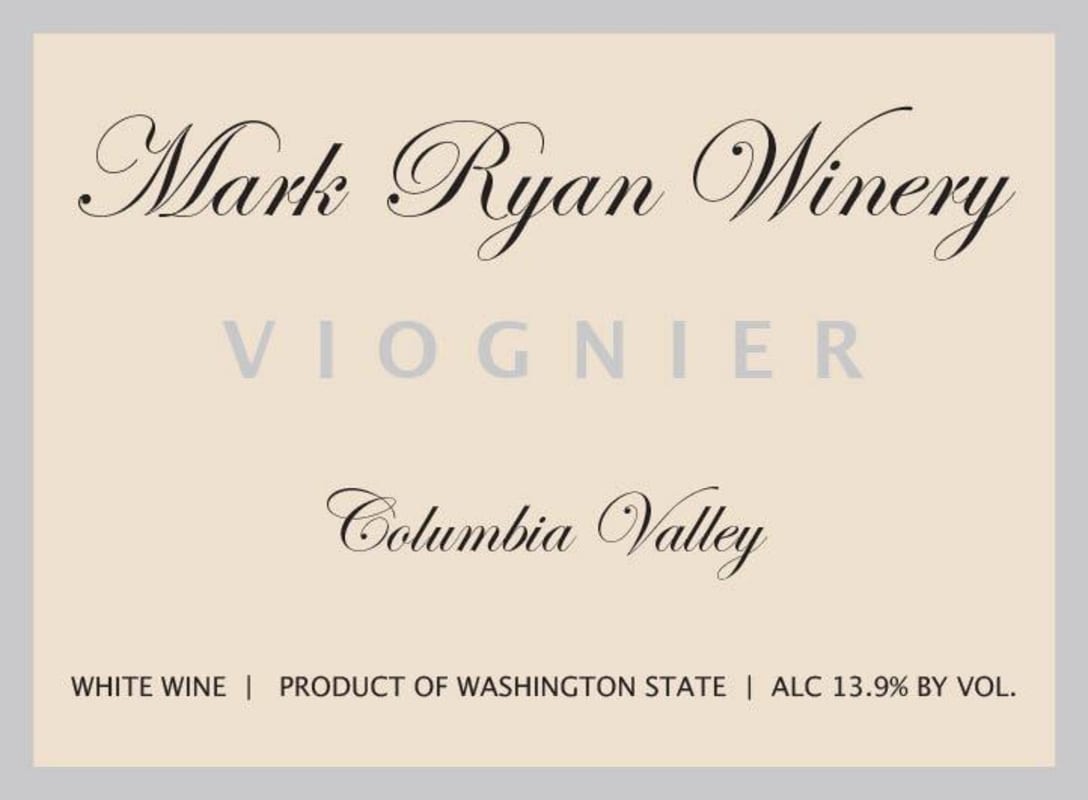 Mark Ryan Viognier 2016 Front Label