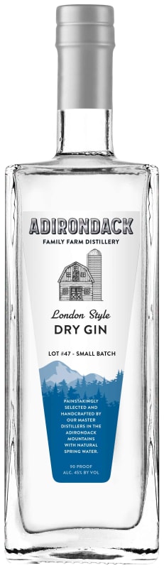 Adirondack Family Farm Distillery London Style Dry Gin Front Bottle Shot